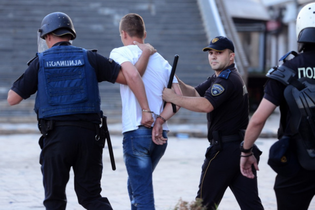 Skopje under police siede Skopje under police siede
